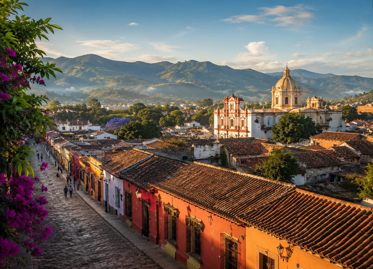 Vista del centro histórico de San Cristóbal de las Casas